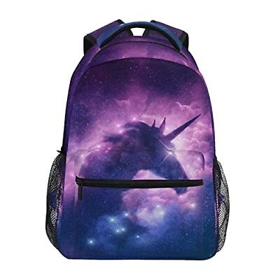 #ad Galaxy Unicorn Backpack for Girls Kids Boys Space Nebula Stars School Backpac...