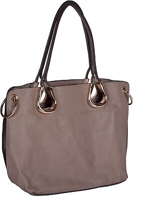 #ad Stone Tone Helena Vegan Leather Tote Handbag by Lithyc Purse Shoulder Bag