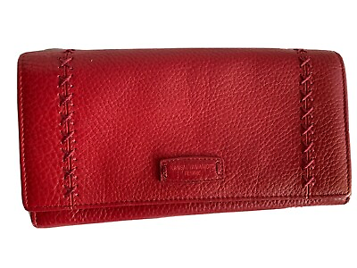 Kansai Yamamoto Red Leather Clutch Women’s Wallet EXL $50.00