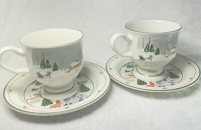 #ad Sango 3900 Silent Night Pair ofCup and Saucer sets
