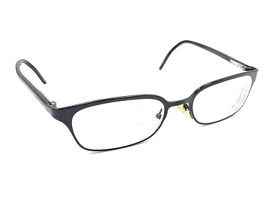 #ad Gucci Black Metal Rectangle Eyeglasses Frames 51 18 Designer Men Women