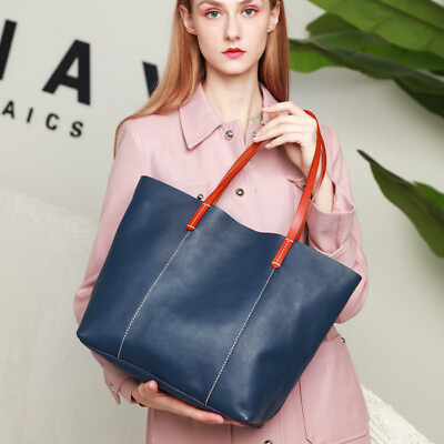 #ad Genuine Leather Womens Purse Wallet Handbag Shoulder Bag Cross Body Pouch Large
