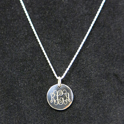 #ad 925 Sterling Silver Monogram Personalized Necklace Pick any Chain Style