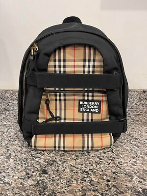#ad Burberry Medium Vintage Check Panel Nevis Backpack SPB JB 330990