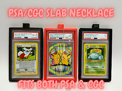 #ad PSA SLAB NECKLACE Graded Card Necklace *GRADED CARD NOT INCLUDED* 3D Printed