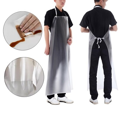 #ad PVC Plastic Long Apron Kitchen Plastic Cooking Waterproof Anti Oil Easy to Clean