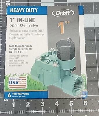 #ad Orbit Irrigation In Line Sprinkler Valve Green 57281 1quot;