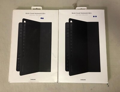 #ad Samsung Galaxy Slim Keyboard Cover Black Fot Tab S7 FE amp; S7 Lot of 2 USED #SG9