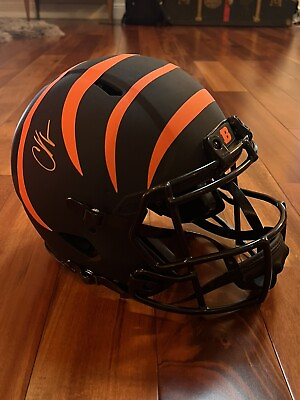 #ad Chad Johnson Autographed Bengals Eclipse Authentic Full Size Helmet “Ocho Cinco”