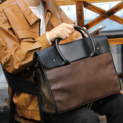 #ad Messenger Bag Faux Leather Satchel Crossbody Shoulder Briefcase Handbag Bookbag