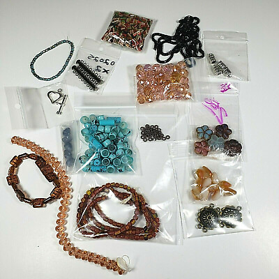 #ad Beads Jewelry Making Supplies 10 oz Includes Metal Connectors Clasp A244