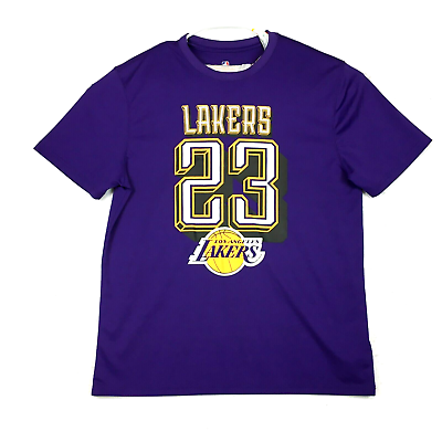 #ad NBA Los Angeles Lakers # 23 Lebron James T Shirt Mens XL Short Sleeve Purple Y2K