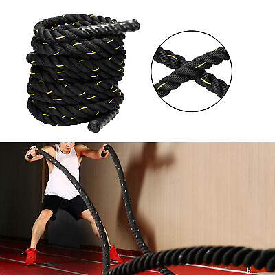 #ad Heavy Battle Rope Fitness Climbing Training Undulation Exercise Rope 1.5quot; 50ft