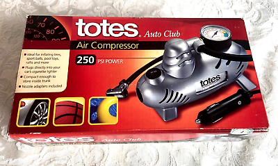 Totes Auto Club Air Compressor 250 psi power Mini Inflate Tires Toys and Balls $20.50