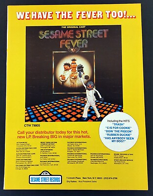 #ad SESAME STREET FEVER 1978 photo print ad records trade promo 11x14