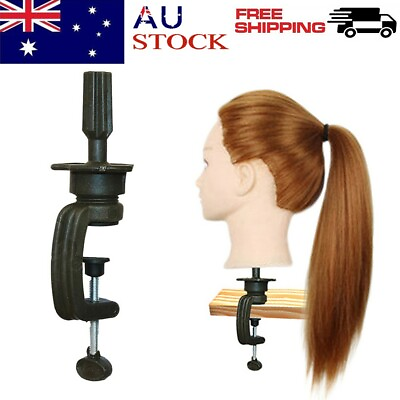 #ad Long Hair Training Head Model Hairdressing Clamp Stand Dummy Practice Mannequin