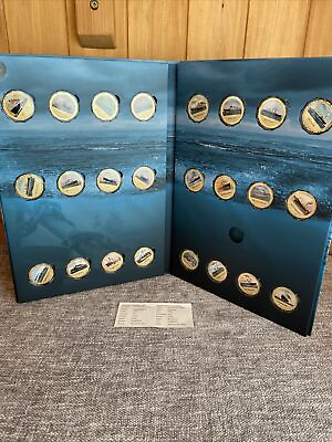#ad 2019 Famous Ships Of The World Album Set 24x Coin Set Missing 14 Carat Gold Coin