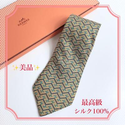 #ad HERMES Menamp;amp;amp;apos;s Necktie Silk Multicolor High Quality Line Japan H729