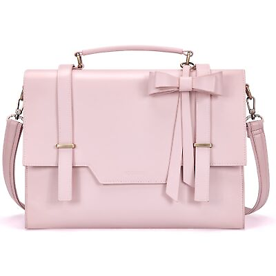 #ad Laptop Messenger Bag Women Briefcase 15.6 inch Laptop Satchel Handbags Pink
