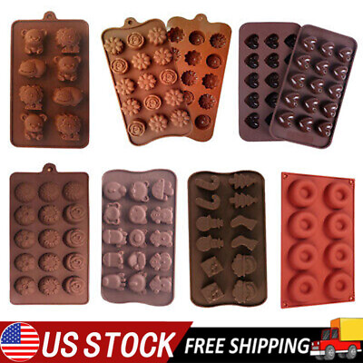 #ad Silicone Mould Cake Ice Tray Jelly Candy Cookie Chocolate Baking Fondant Mold