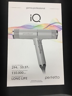 #ad Gama Professional iQ Perfetto Hair Dryer Gray IQDRYER Brand NEW