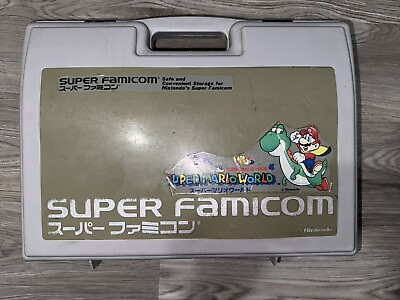 #ad Nintendo Super Famicom Carrying Case Super Mario World JAPAN Game 0131