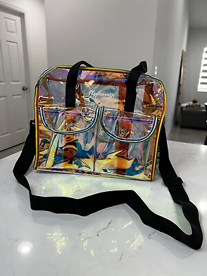 #ad Clear Tote Bag for Women Transparent Holographic Handbag See Through