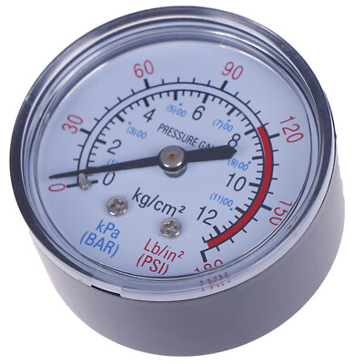#ad Bar Air Manometer 13mm 1 4 BSP Gewinde Double Scale für Luftkompressor ❤.ac
