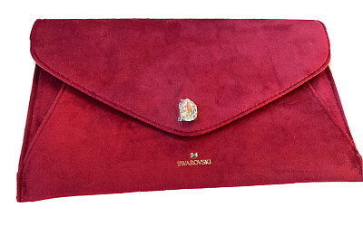 #ad Swarovski Sparkling Holiday Clutch Bag Burgundy Clutch Bag New