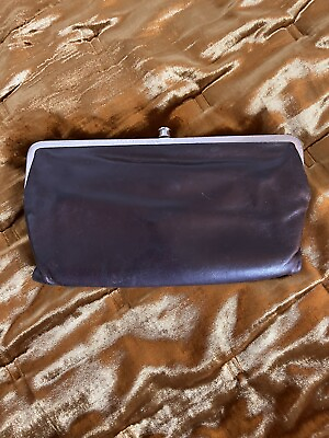 #ad Hobo International Clutch Lauren Brown Leather Wallet