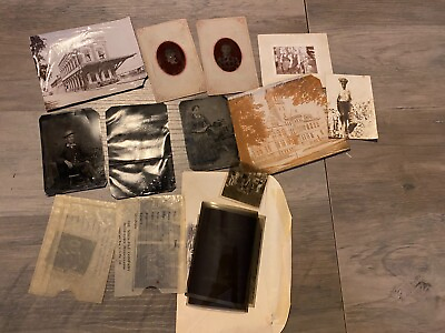 #ad Vintage Photo and Negative Lot some Tin Types
