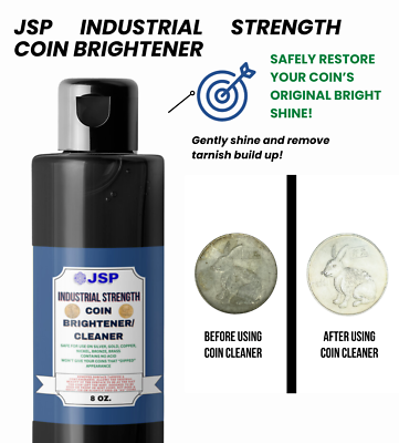 #ad JSP Coin Brightener and Cleaner for Gold Silver Copper Nickel Bars Jewelry MS70