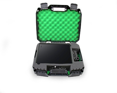 #ad Green Xbox One X Compact Travel Carry Case fits Console Controller amp; Games