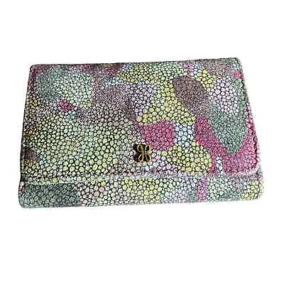 #ad Hobo Jill medium trifold wallet in abstract foliage