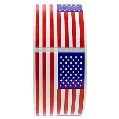 #ad 250Pcs Roll American Flag Stickers Scrapbooking Stationery Labels Decorati OZ