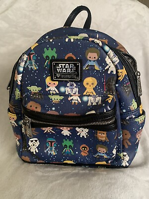 #ad NEW Disney Parks Star Wars Chibi Loungefly backpack purse mini character RARE
