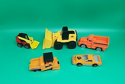 #ad Vintage Construction Crew Digger Tractor Truck Mixed Brand Diecast Toy Car Lot