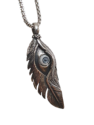 #ad Evil Eye Angel All Seeing Eye Necklace Pendant 22quot; Chain Hex Protective Jewelry