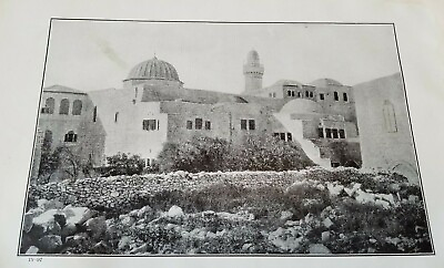 #ad 1910 THE TOMB OF DAVID Print From Photograph Jerusalem Bible