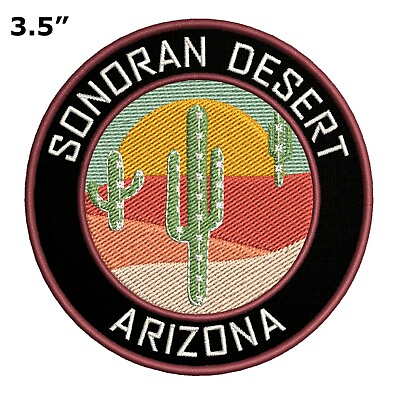 #ad Sonoran Desert Arizona Embroidered Patch Hook Backing Decorative Gear Applique