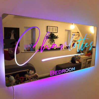 #ad Hot Sale Personalised Name Mirror Light Up Mirror