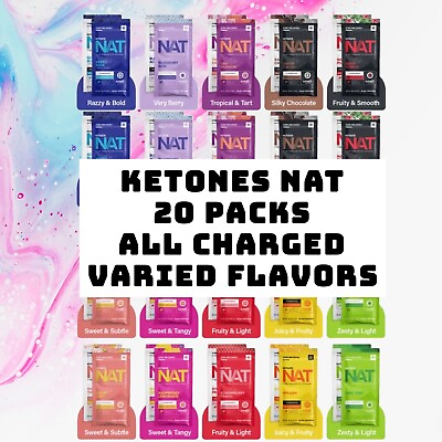 #ad Pruvit Keto NAT OS Ketones 20 Packs Charged All With Caffeine Varied Flavors