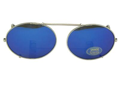 #ad Oval Color Mirror Clip on Sunglasses