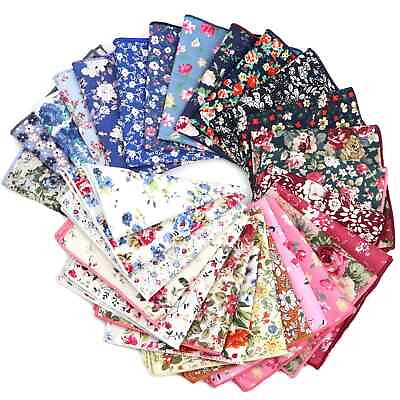 #ad Various Beautiful Flowers Pure Cotton Handkerchief Pockets Scarves Wedding Gifts