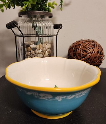 #ad The Pioneer Woman Spring Bouquet Serving Cereal Bowl 6.75” Teal Floral NEW