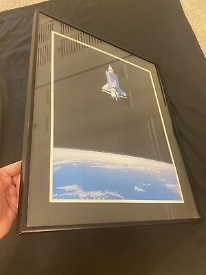 #ad Vintage NASA Skylab Space Shuttle Rising Earth Astronaut Autograph Photo 20x24