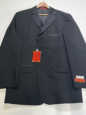 #ad Mens Loraino Collection Black Tuxedo Jacket Size 44L NEW