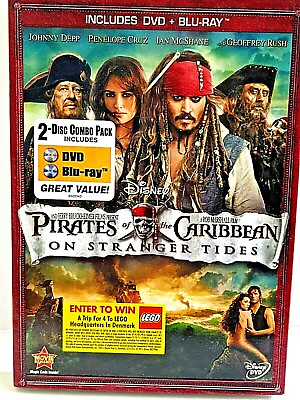 #ad Brand New Blu Ray 2 Disc Combo Pack PIRATES OF THE CARIBBEAN ON STRANGER TIDES