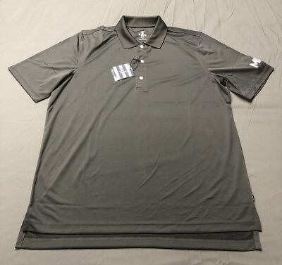 #ad Fairway amp; Greene Golf Shirt Polo Performance Medium Gray Logo NWT MSRP $85