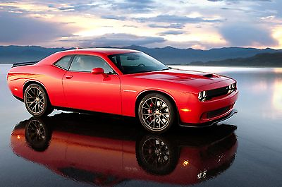 #ad 2015 DODGE CHALLENGER HELLCAT SRT Reflection POSTER 24 X 36 INCH